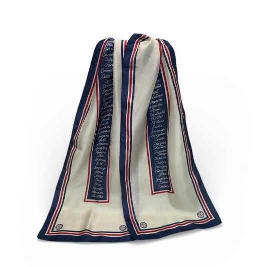 Vintage The International Scarf Silk IESC WM Chelsea Ltd