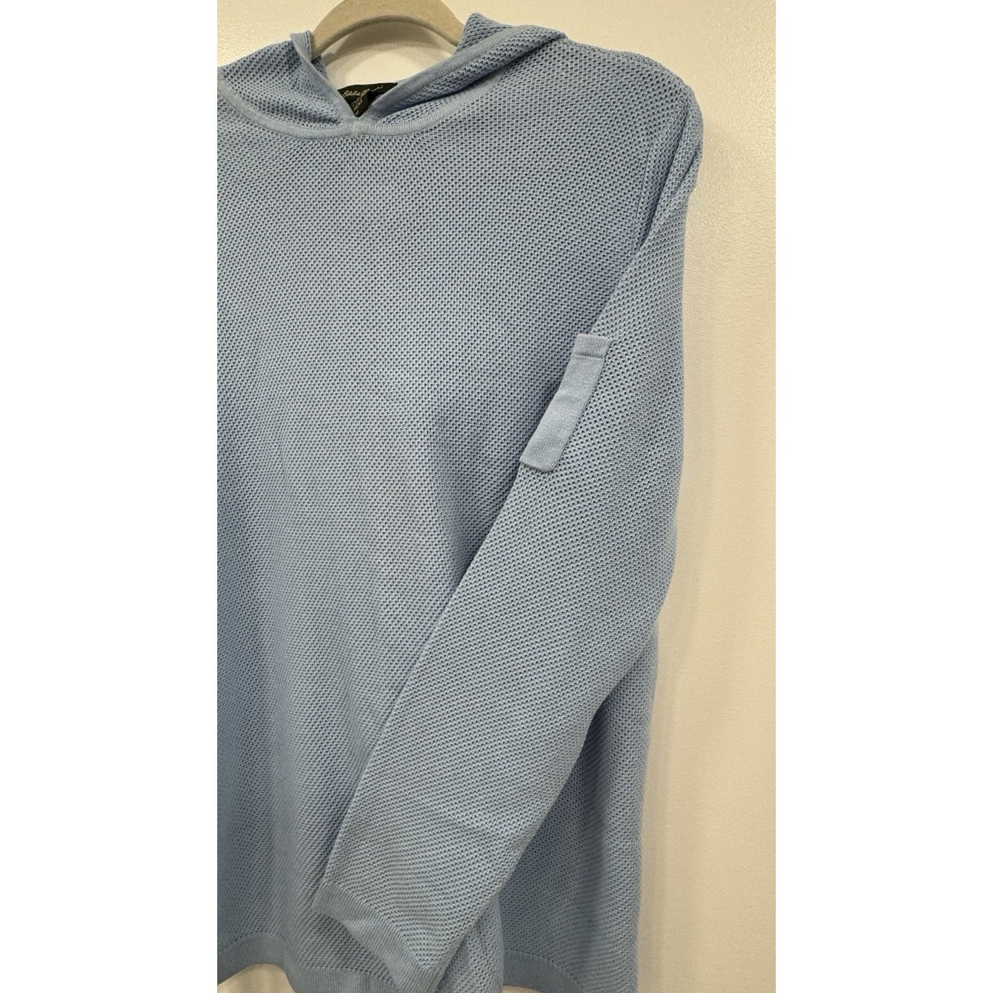 Vintage 90s Eddie Bauer Hooded Sweater Lagoon 100% Cotton M New with Tags Japan