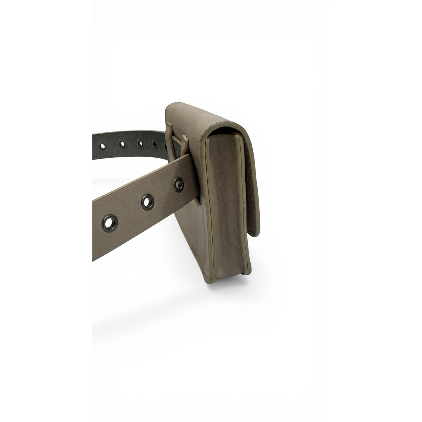 DKNY Logo Belt Bag Fanny Pack Beige Grommet Belt M/L