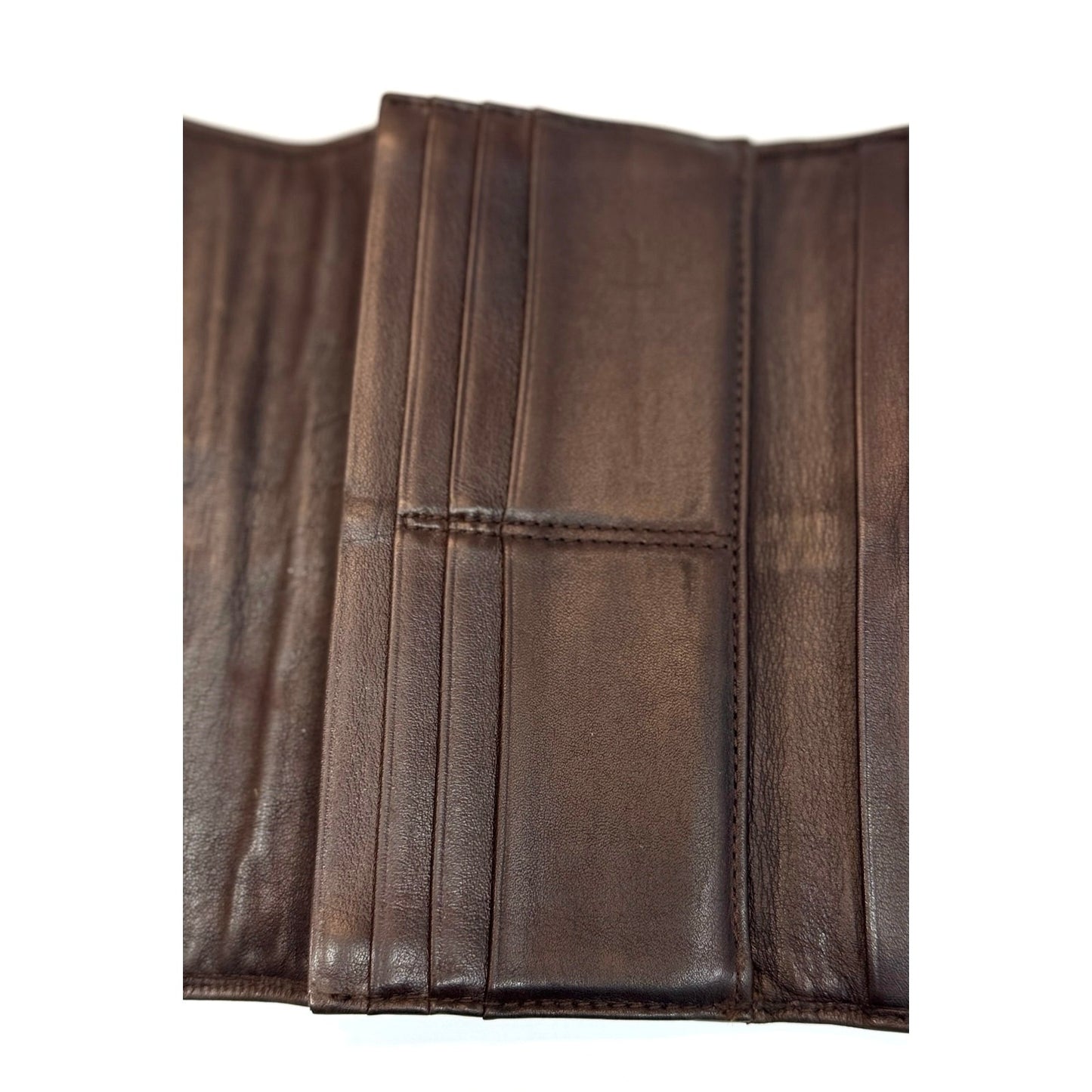 Coach SoHo Brown Burnished Leather Long Wallet