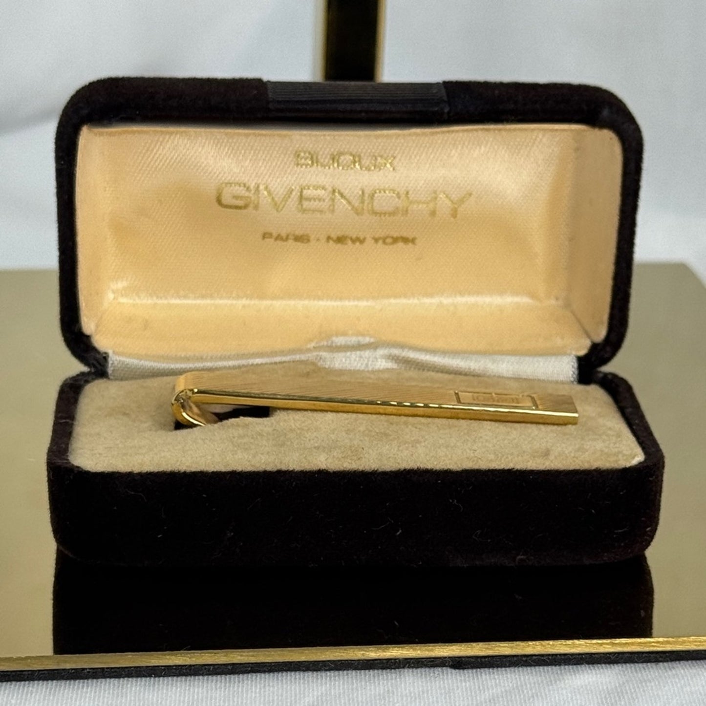 Givenchy Vintage Tie Clip with Original Velvet Box