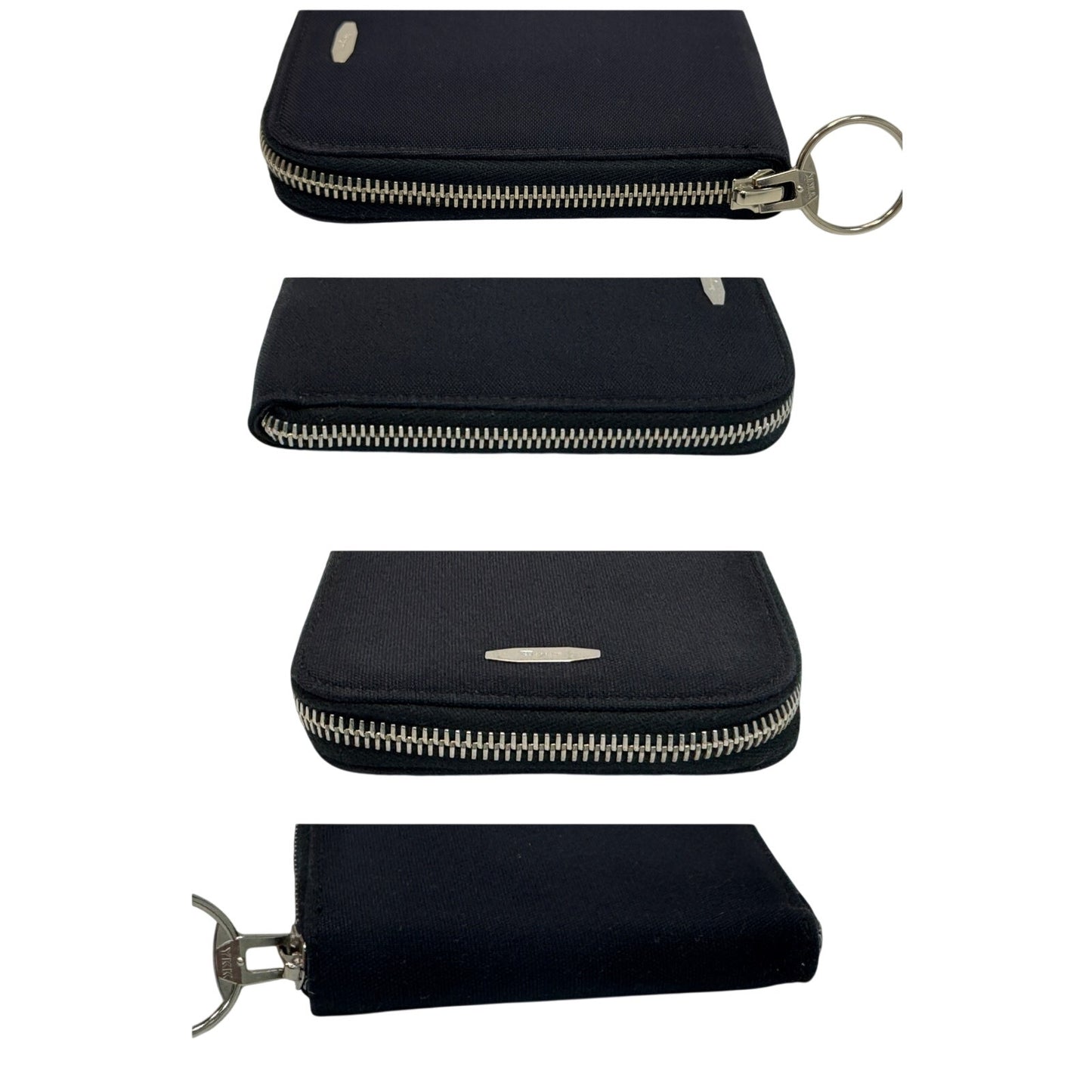 Salvatore Ferragamo Black Unisex Zip Wallet Authentic Vintage