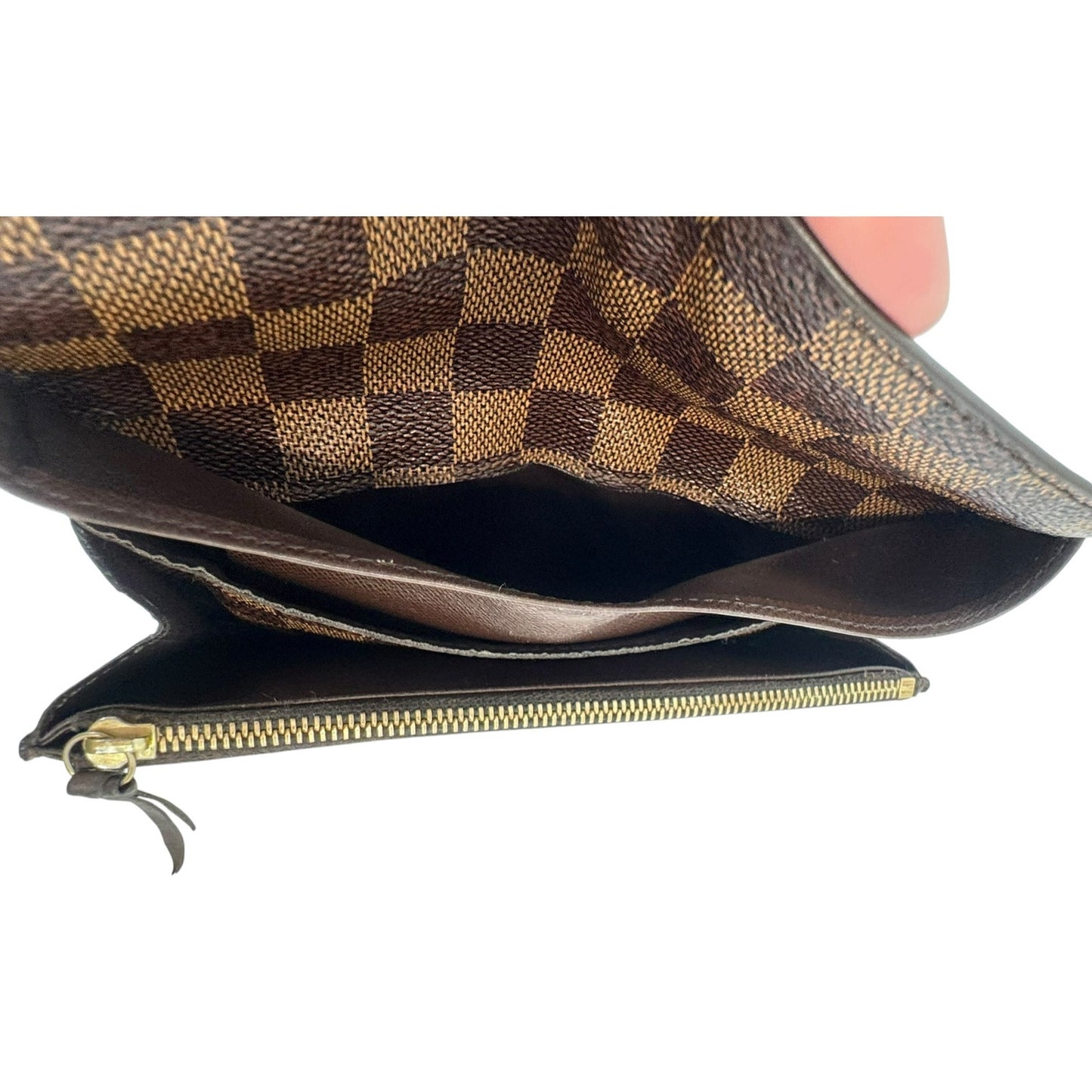 Louis Vuitton Damier Ebene Emilie Long Wallet Authentic LV