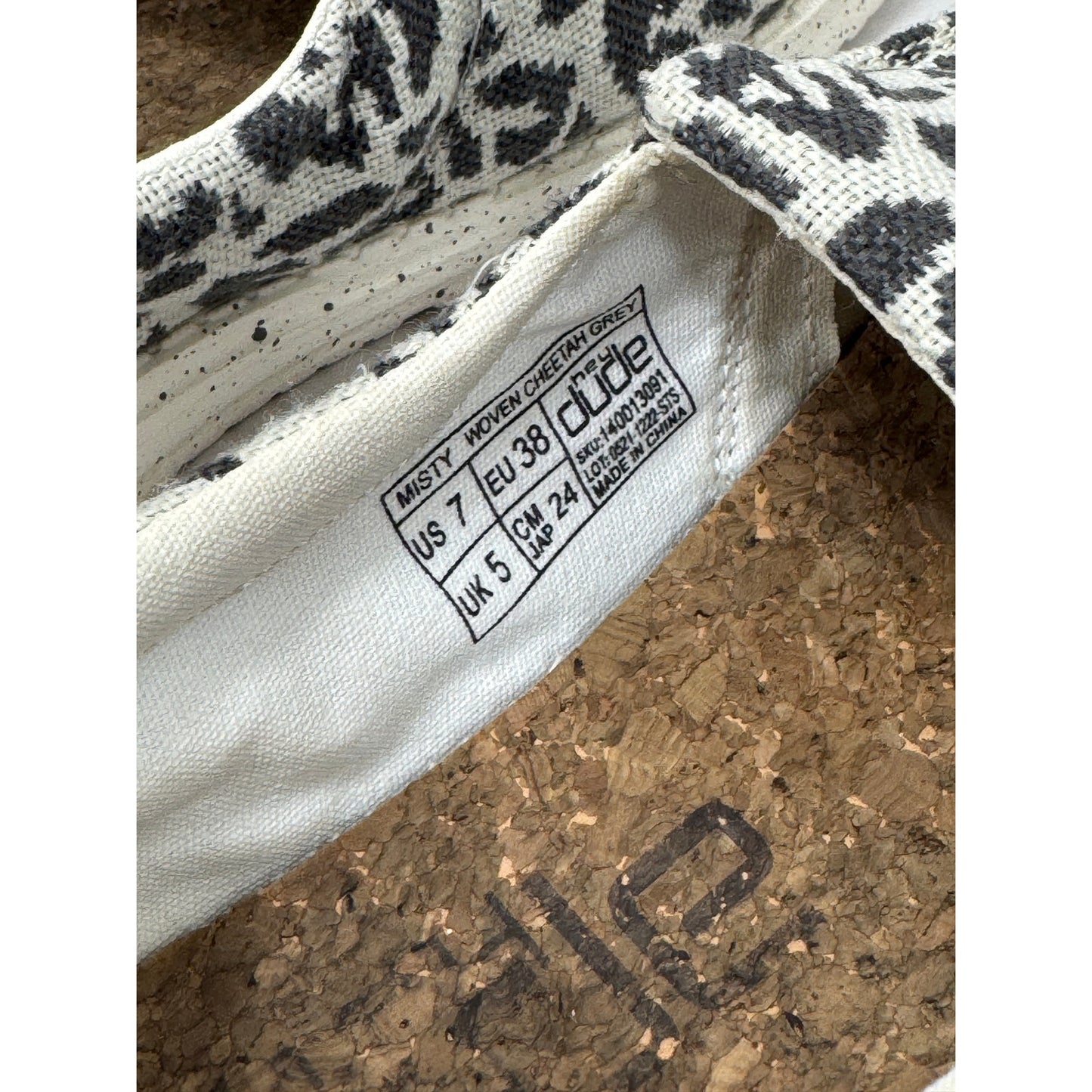 Hey Dude Misty Loafers Cheetah Gray Size 7