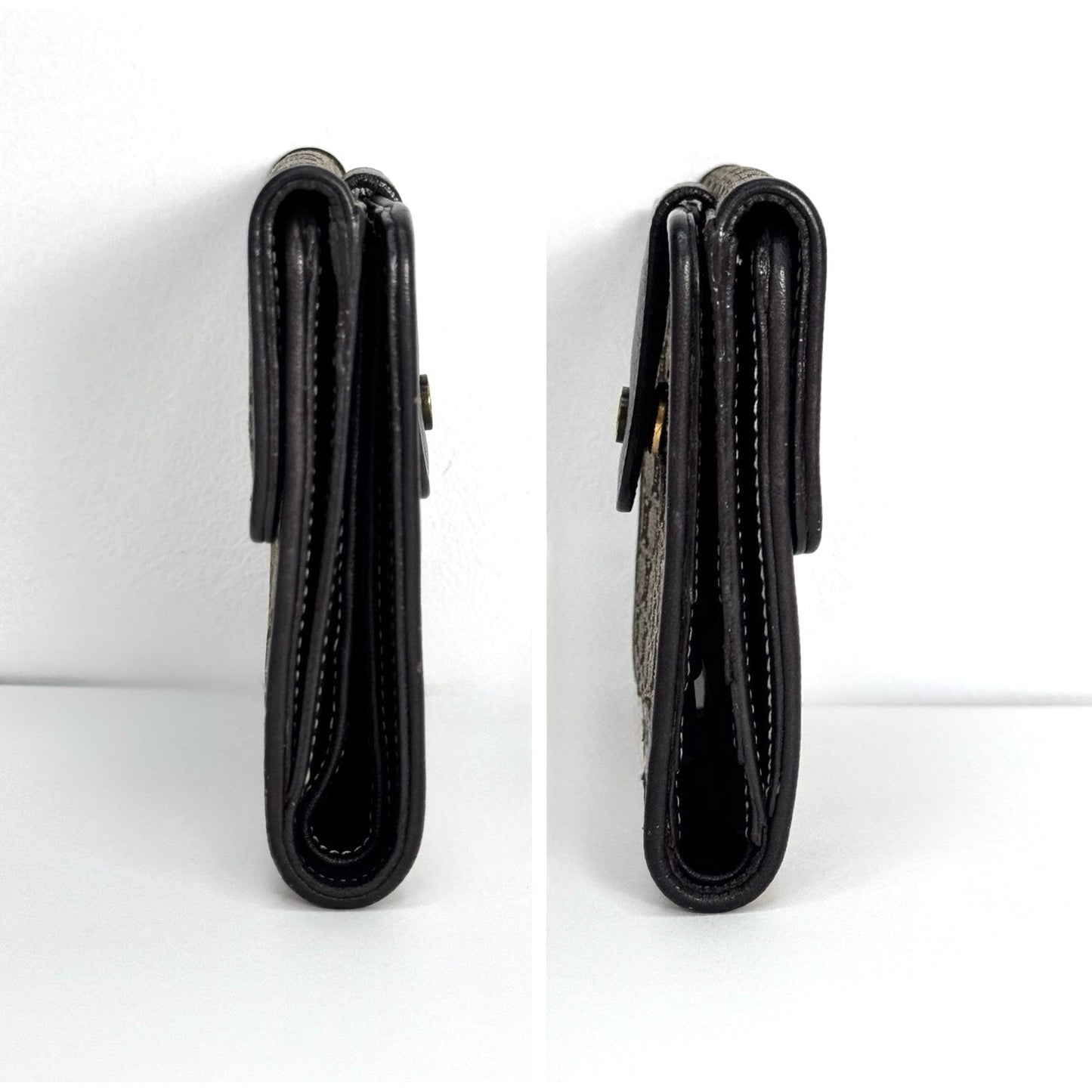 Celine Triomphe Canvas Macadam Compact Wallet