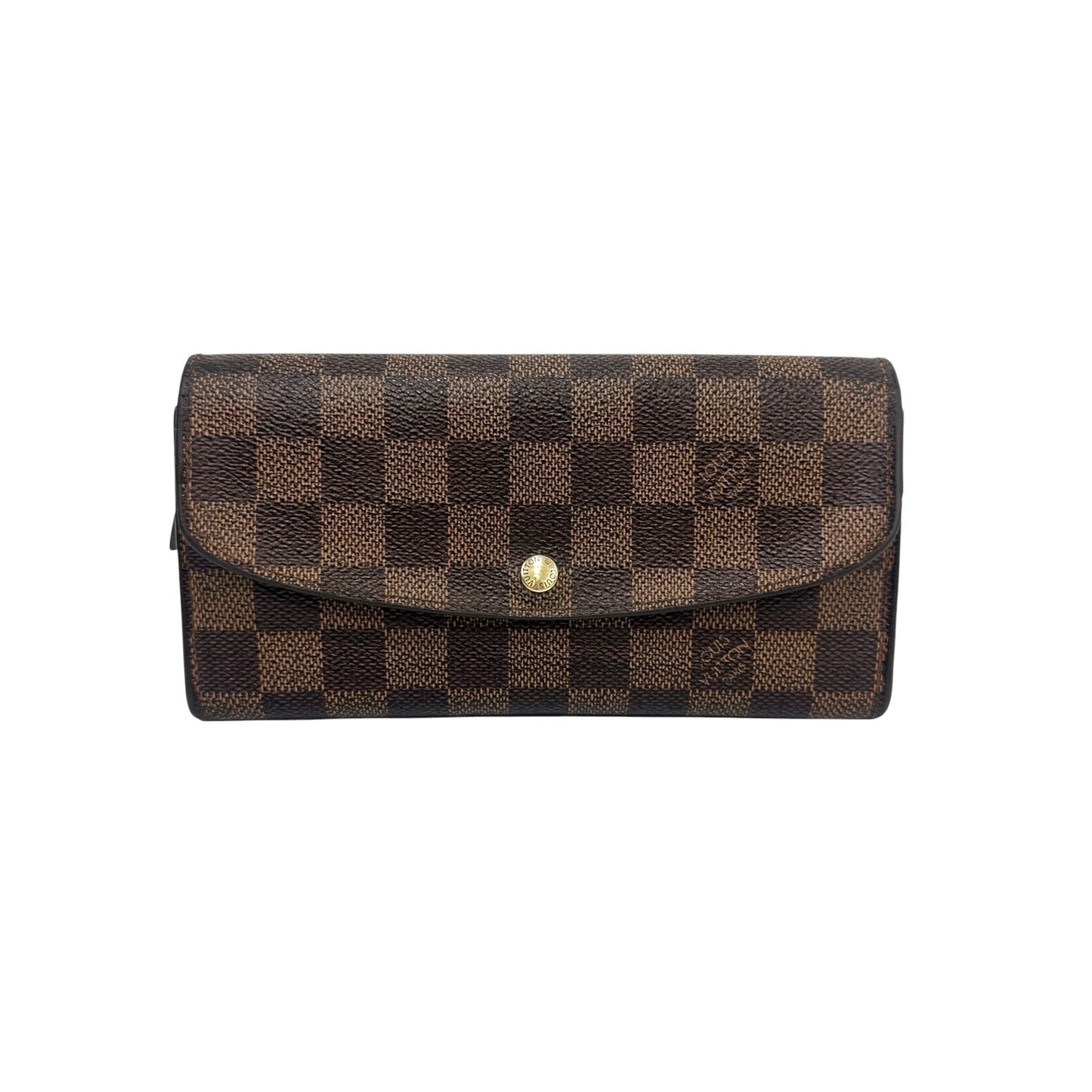 Louis Vuitton Damier Ebene Emilie Long Wallet Authentic LV