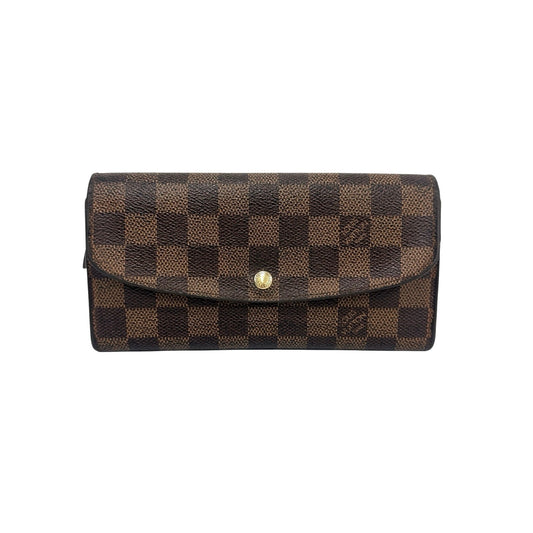 Louis Vuitton Damier Ebene Emilie Long Wallet Authentic LV