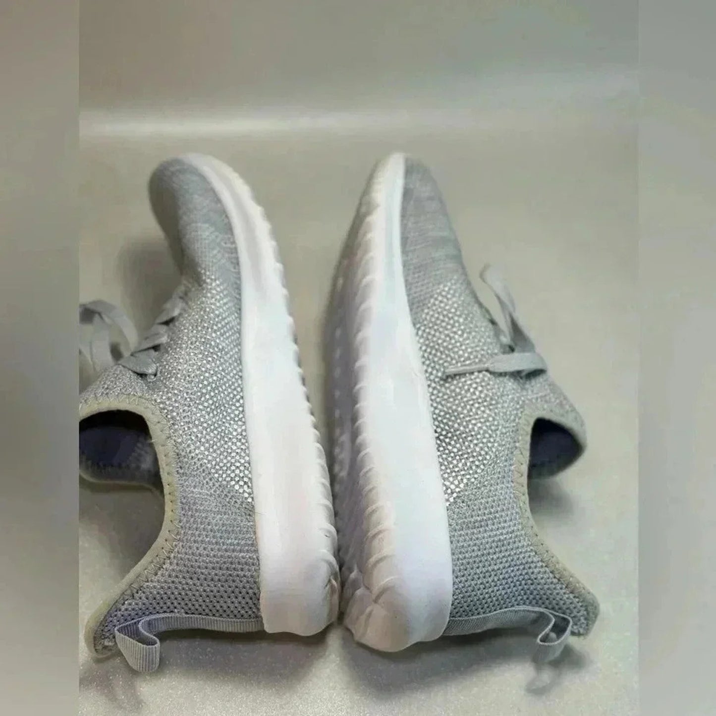 Gray Knit Sneakers with Memory Foam Size 7