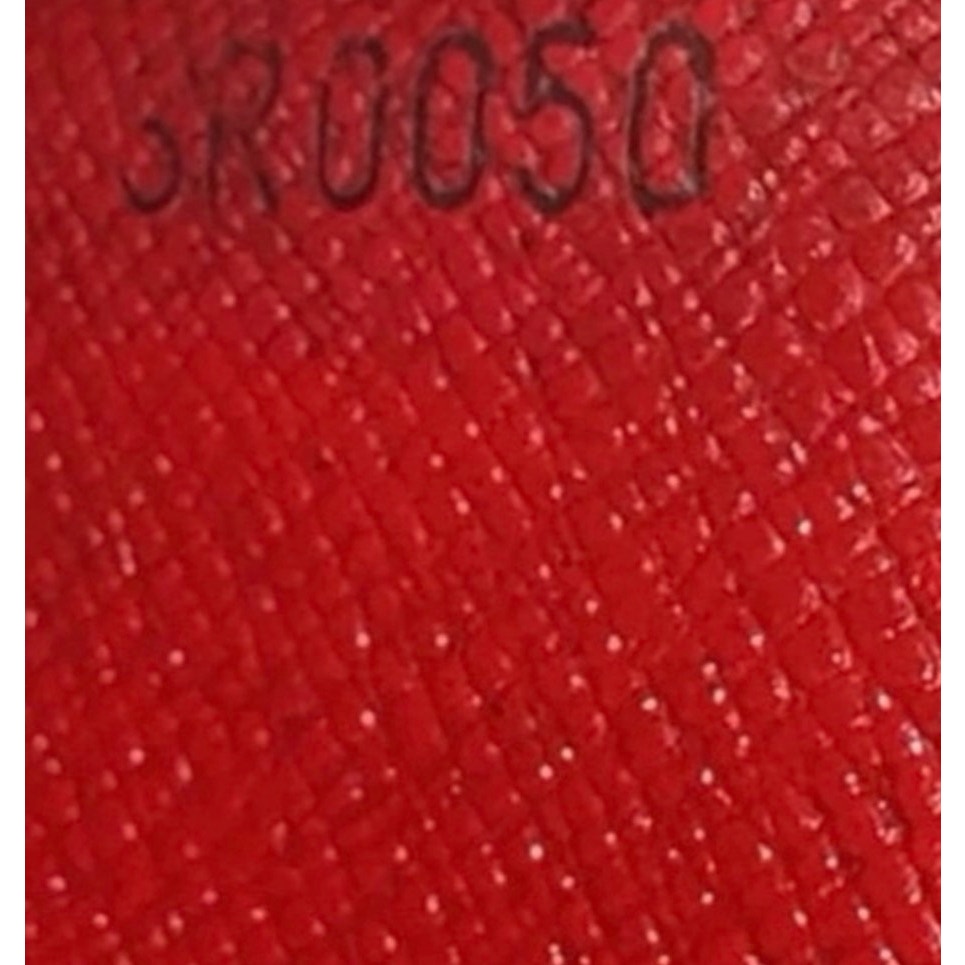 Louis Vuitton Red Epi Leather Pocket Organizer Card Holder Wallet Authentic LV
