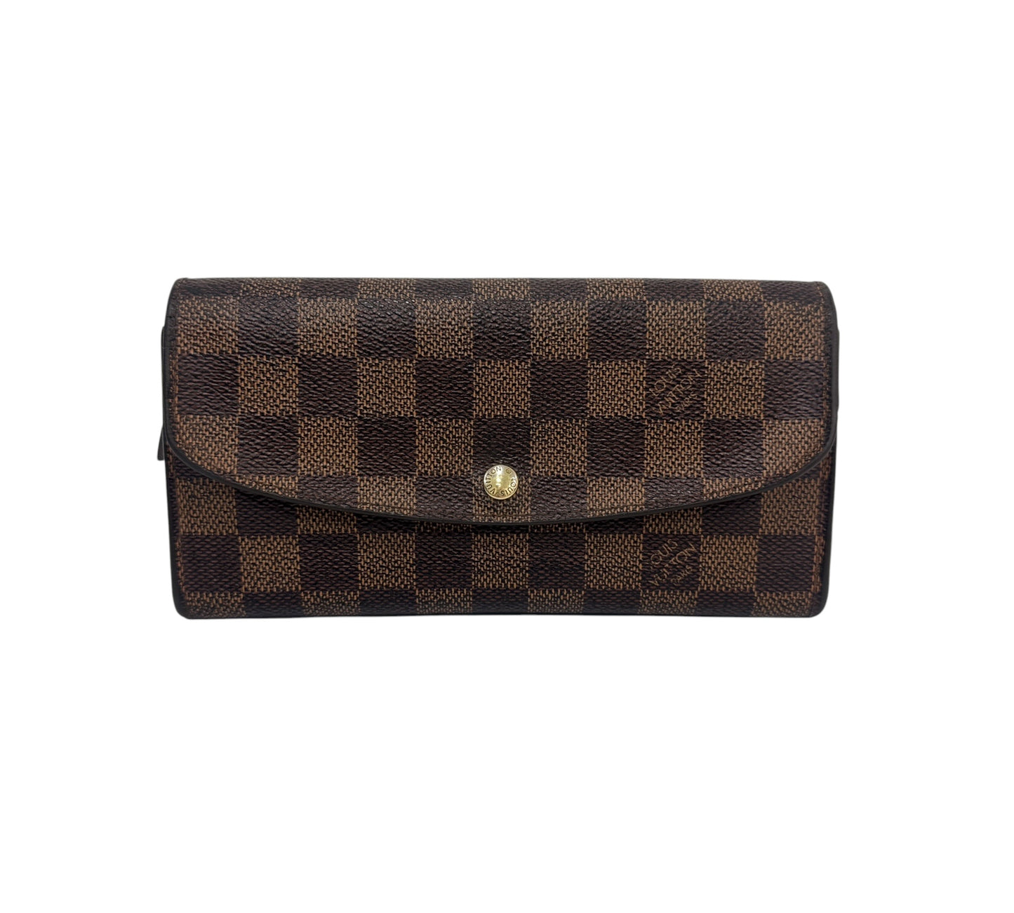 Louis Vuitton Damier Ebene Emilie Long Wallet Authentic LV