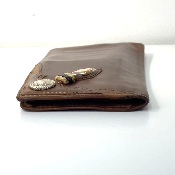 Silver Creek Classics western wallet edge and concho detail