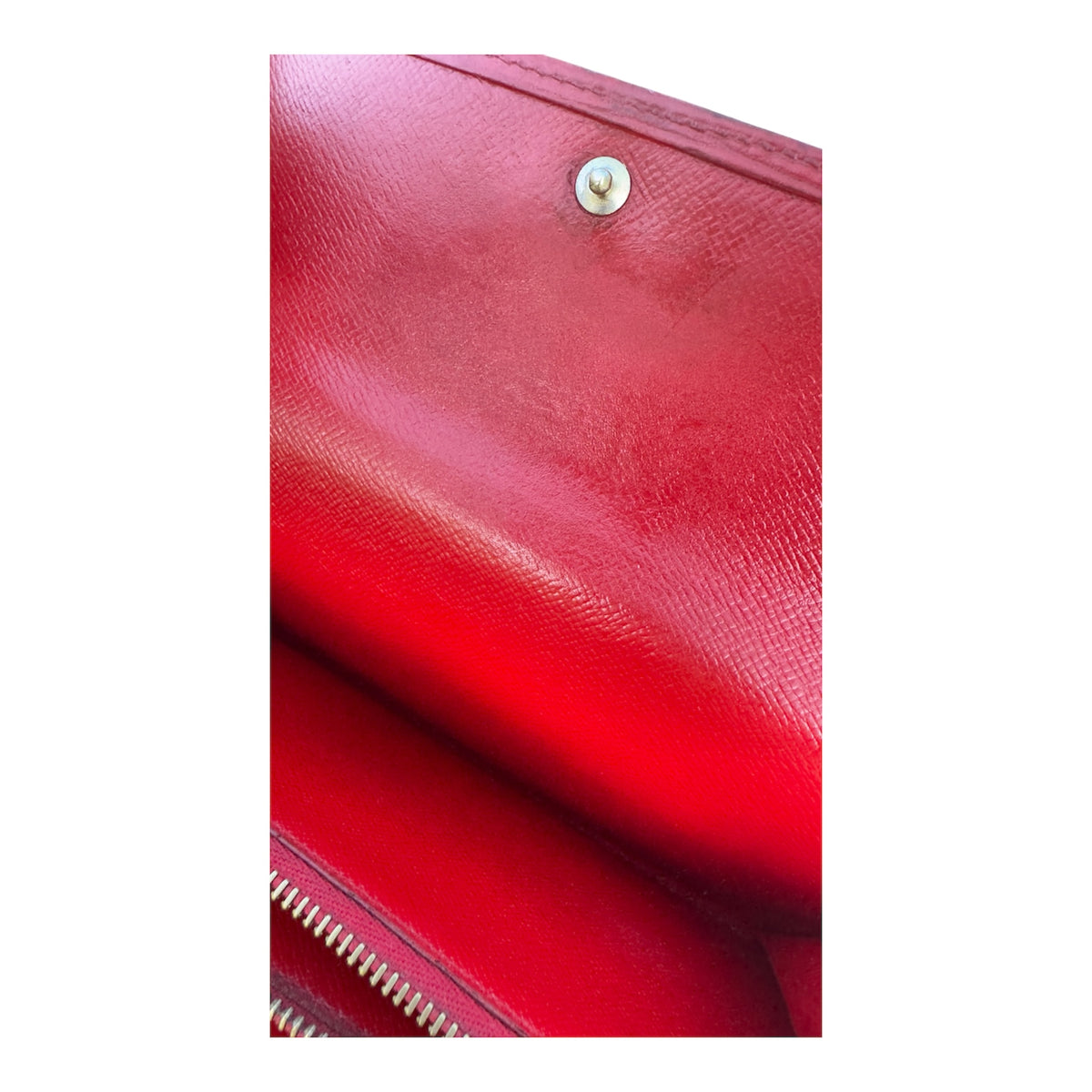 Louis Vuitton red Epi wallet interior pocket