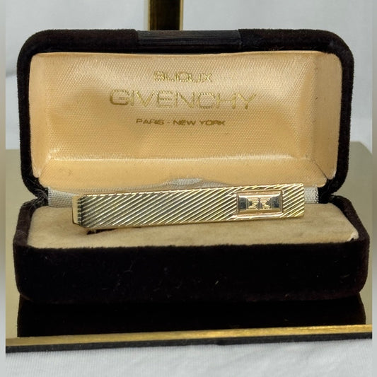 Givenchy Vintage Tie Clip with Original Velvet Box