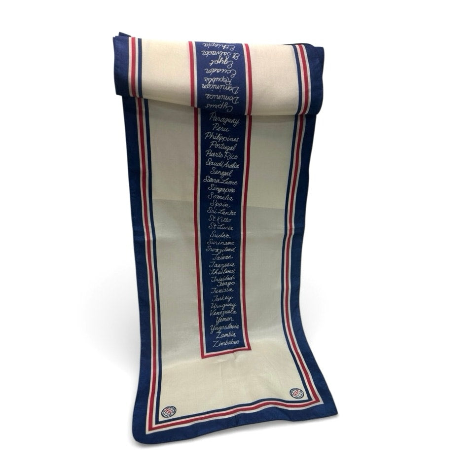 Vintage The International Scarf Silk IESC WM Chelsea Ltd