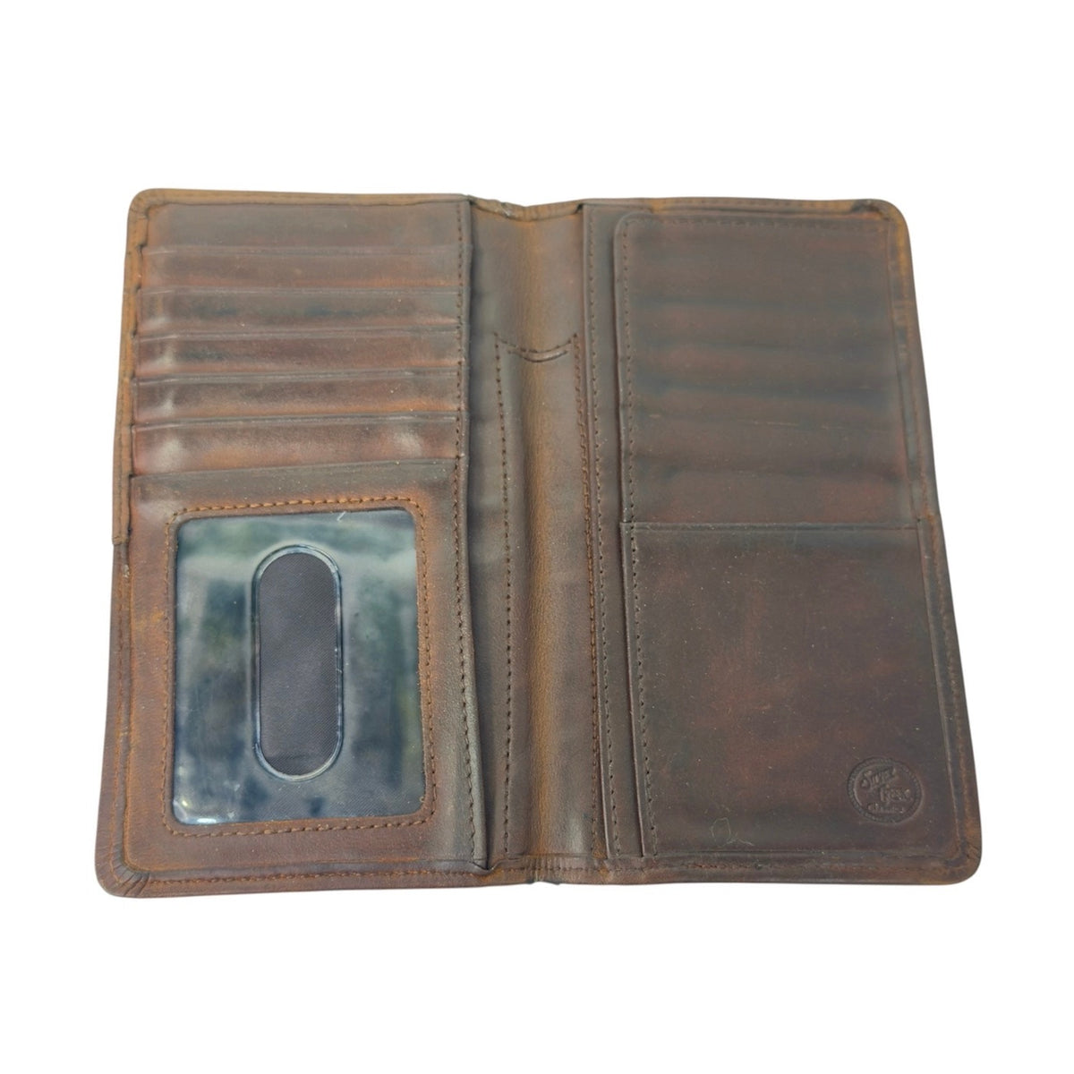 Silver Creek Classics Stockyards Rawhide Leather Checkbook Wallet