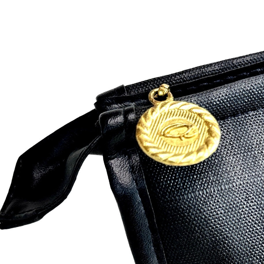 Oscar de la Renta Vintage Black Travel Toiletry Bag – Large Unisex Organizer