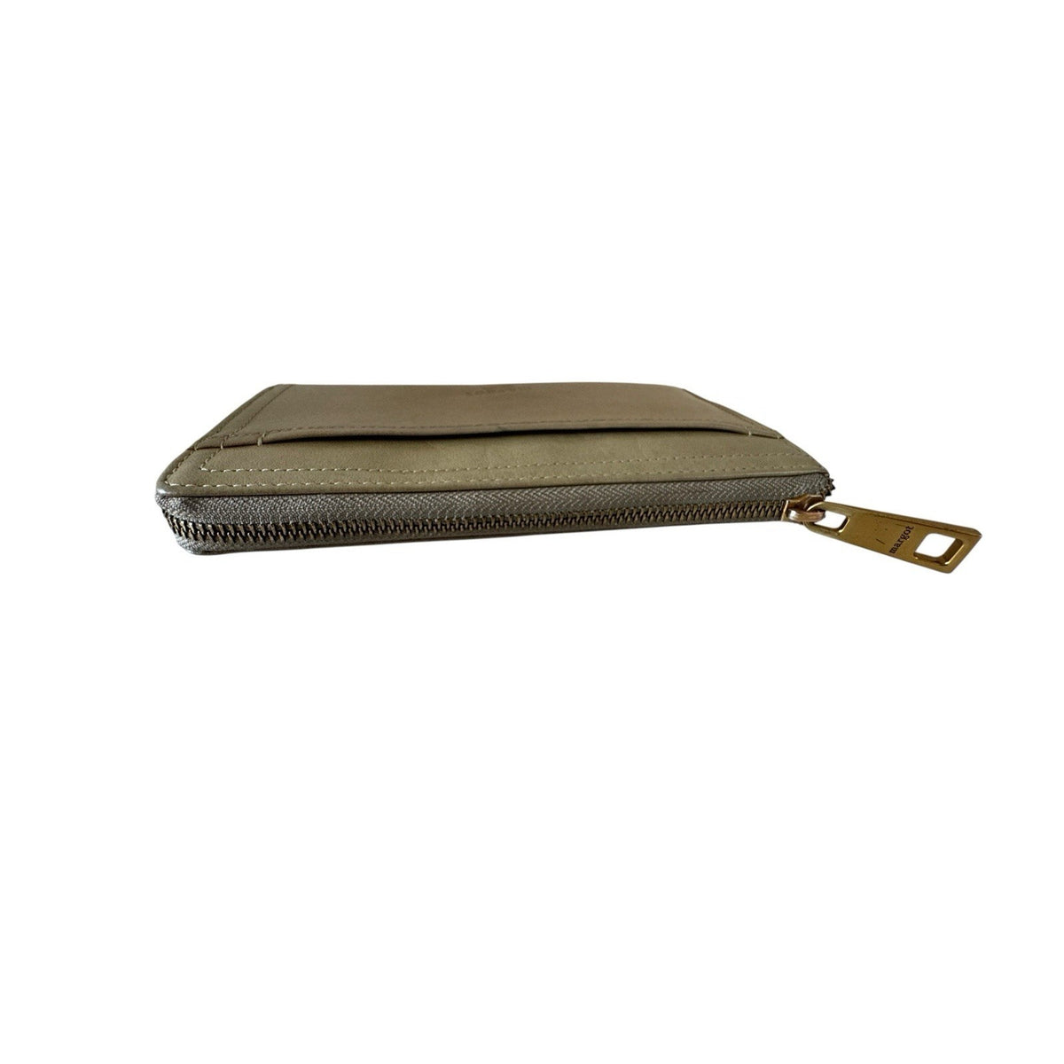 Margot New York Zip Around Leather Wallet Wristlet Olive Green