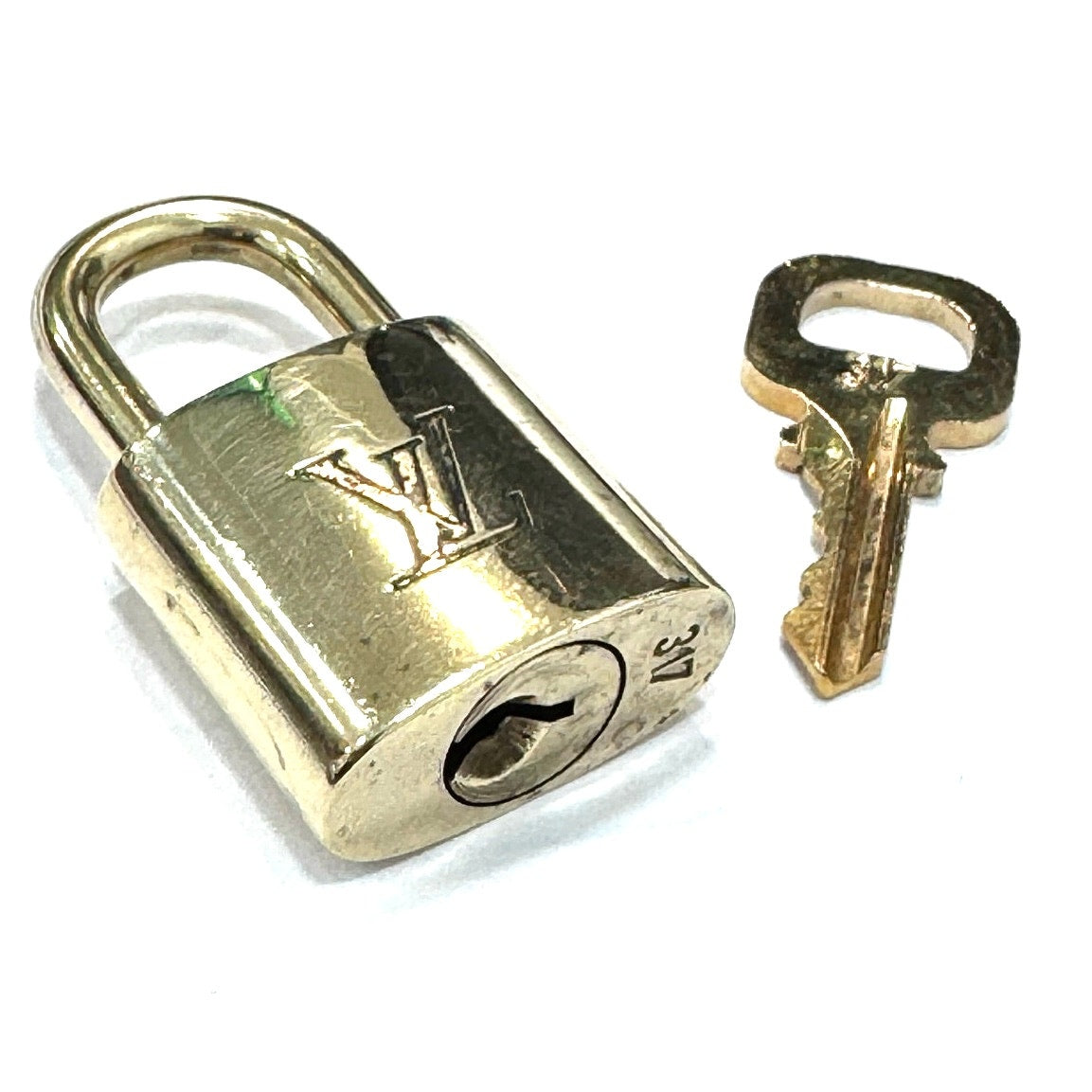 Louis Vuitton Gold Padlock & Key Set  LV Brass Lock 317