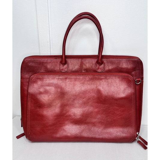 Wilsons Italian Leather Briefcase Messenger Laptop Tote Bag