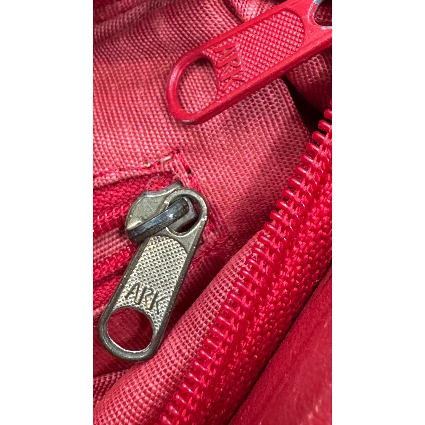 Vintage Red Clutch Purse Bag Zip Closure & Exterior Flap Pocket