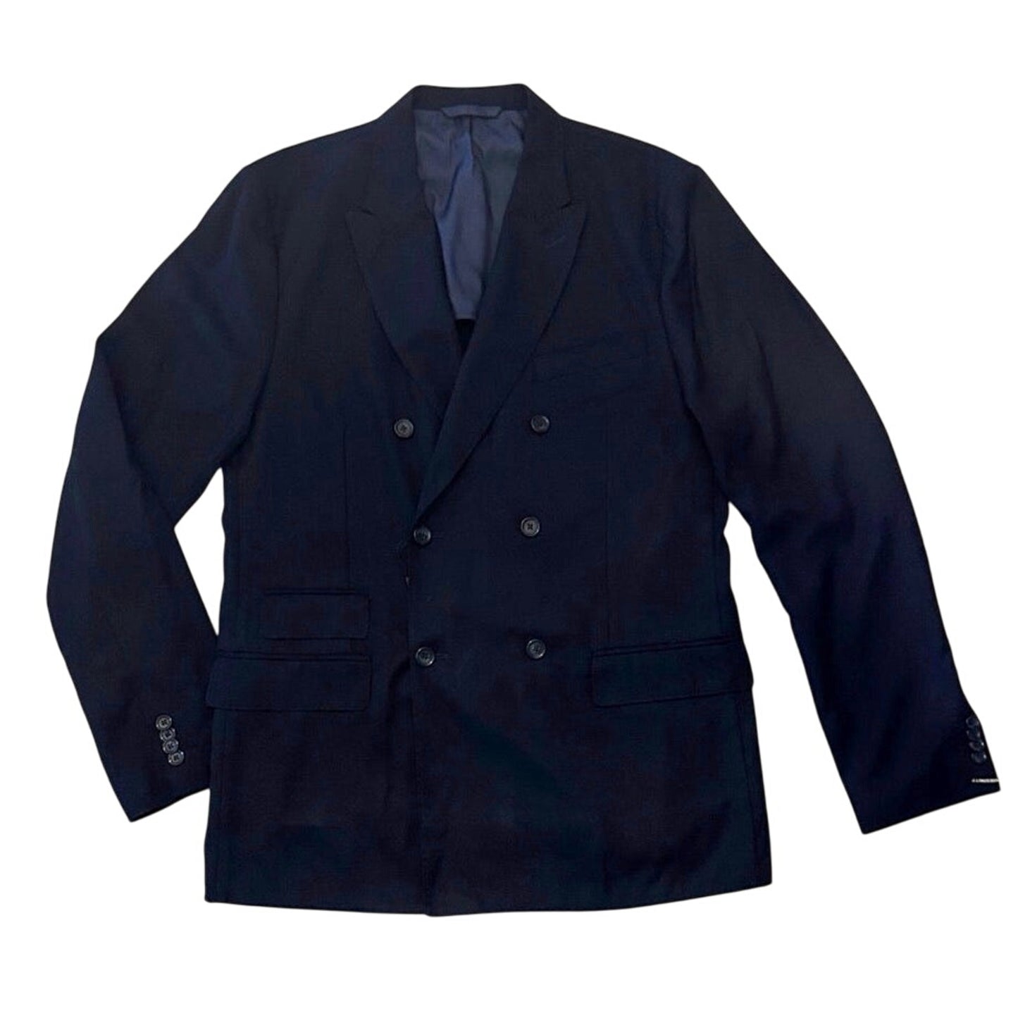 J. Lindeberg Hopper Double Breasted Slim Fit Wool Blazer Navy 54L NWT