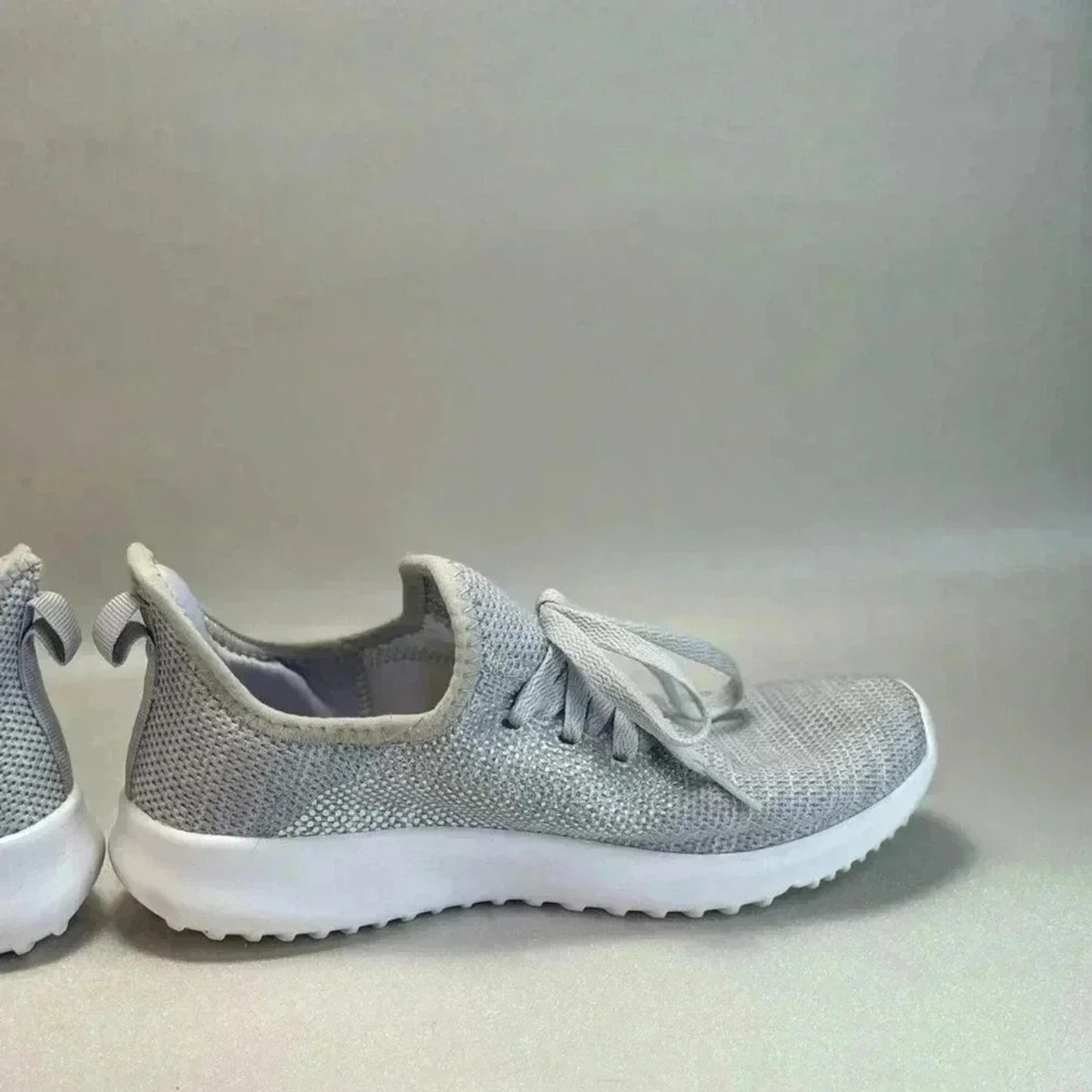 Gray Knit Sneakers with Memory Foam Size 7