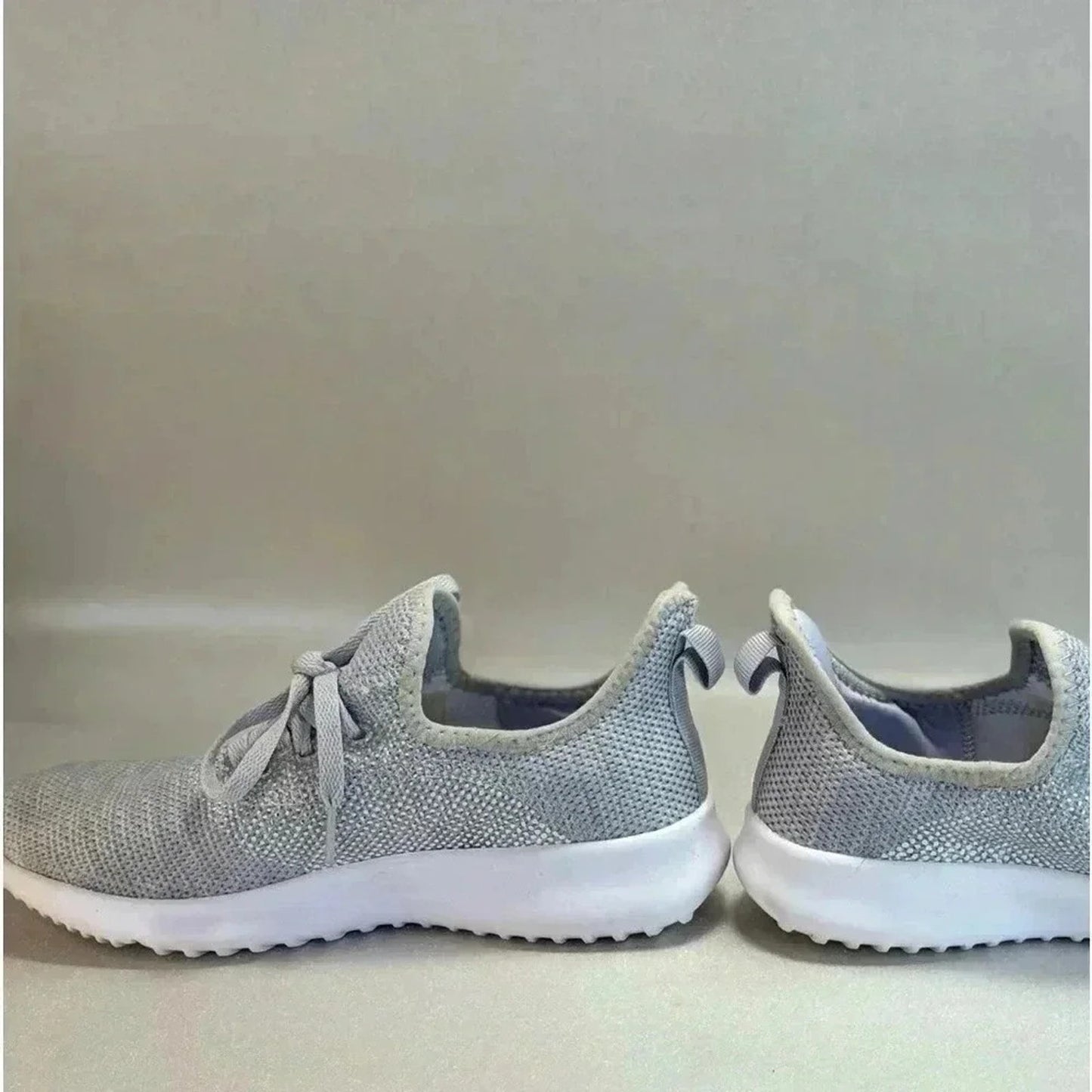 Gray Knit Sneakers with Memory Foam Size 7
