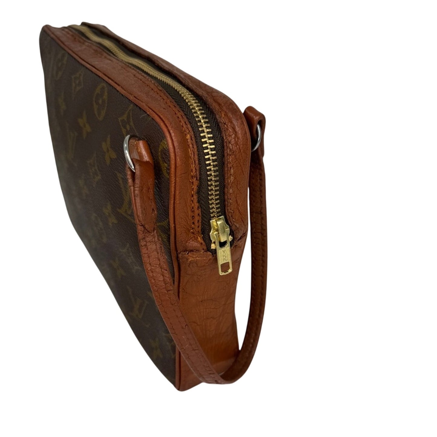 Louis Vuitton Monogram Wristlet Clutch Pouch - Rare LV Vintage Collector Piece