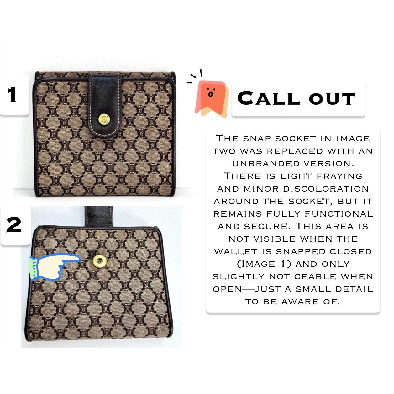 Celine Triomphe Canvas Macadam Compact Wallet