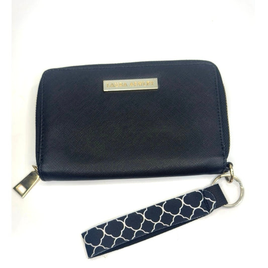 Laura Ashley Black Passport Holder Wallet Wristlet