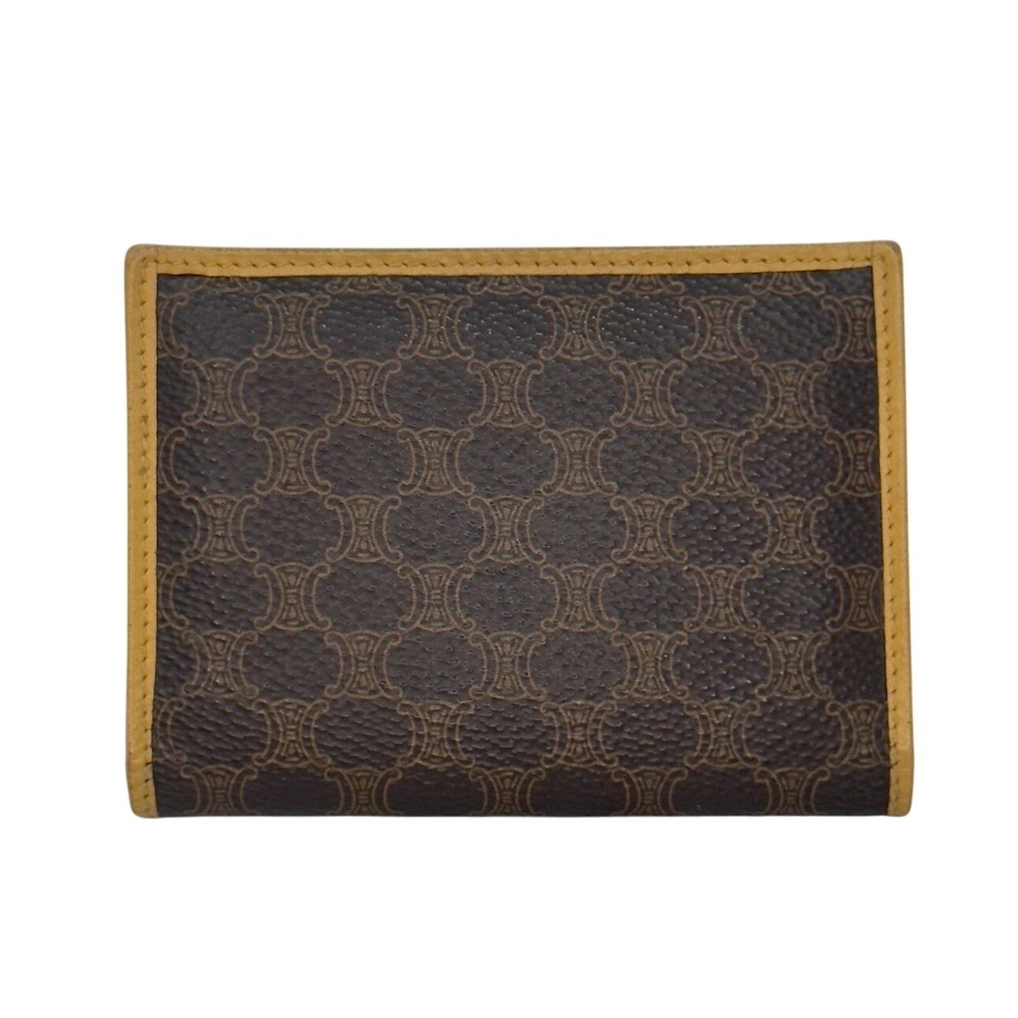 Celine Vintage Macadam Card Case Bifold Wallet Triomphe Logo M13