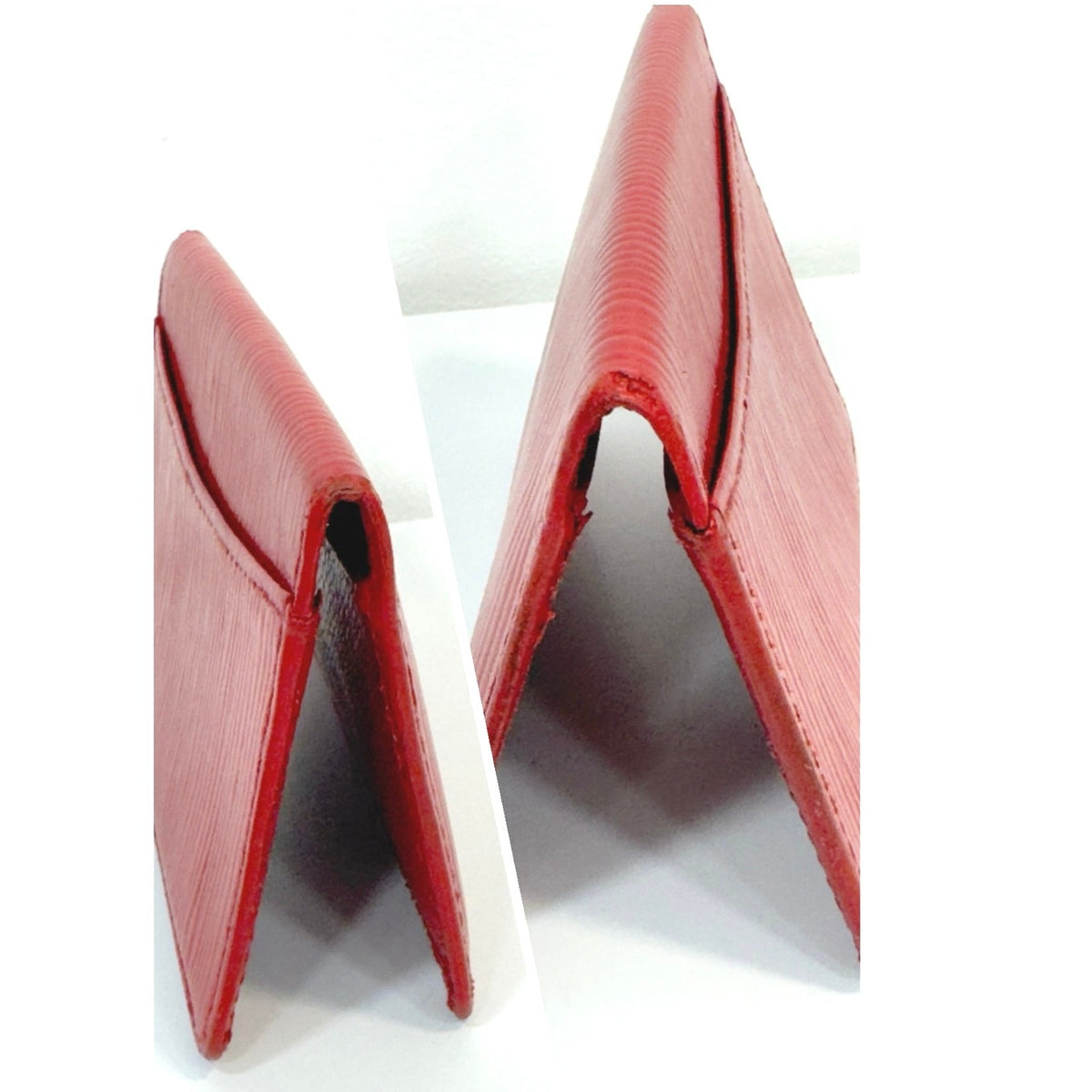 Louis Vuitton Red Epi Leather Pocket Organizer Card Holder Wallet Authentic LV