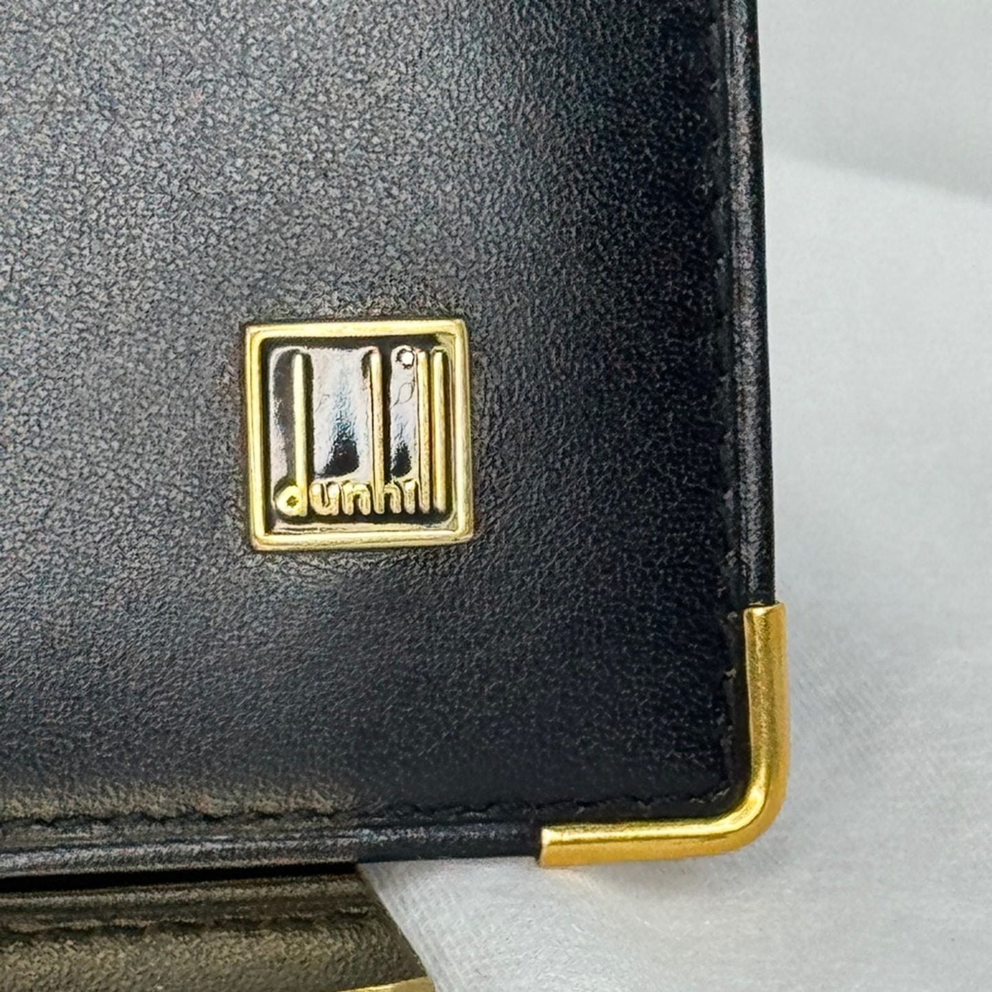 Dunhill Black Leather Long Wallet -