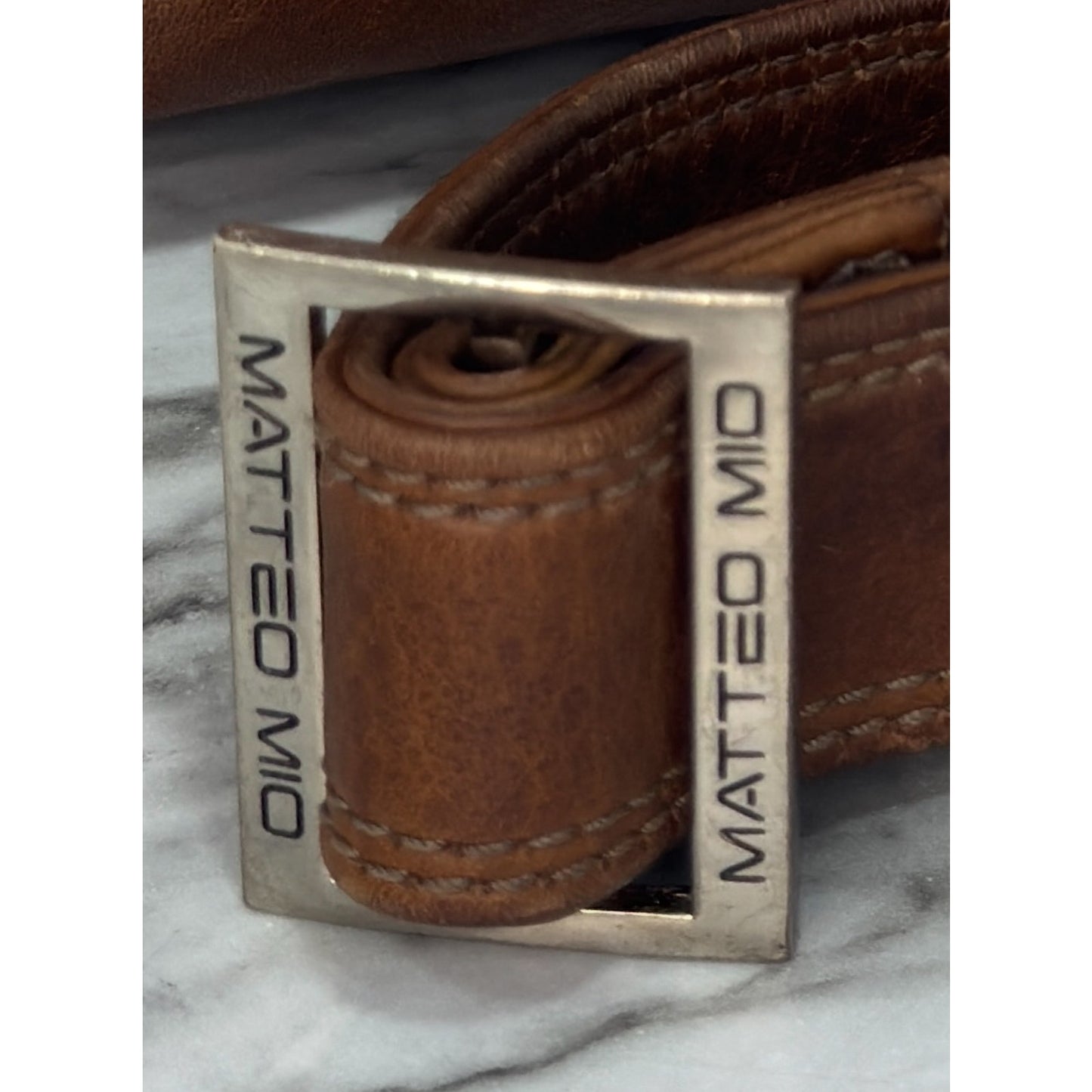 Matteo Mio Vintage Leather Crossbody Bag | Brown Distressed, Utility Pockets