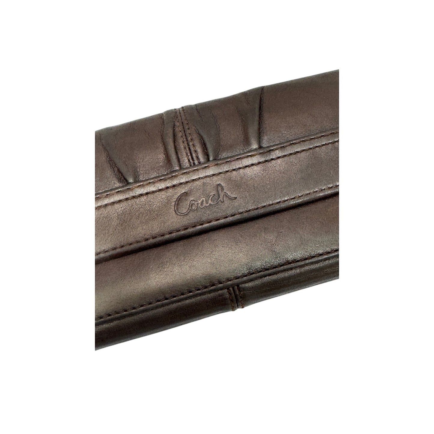 Coach SoHo Brown Burnished Leather Long Wallet
