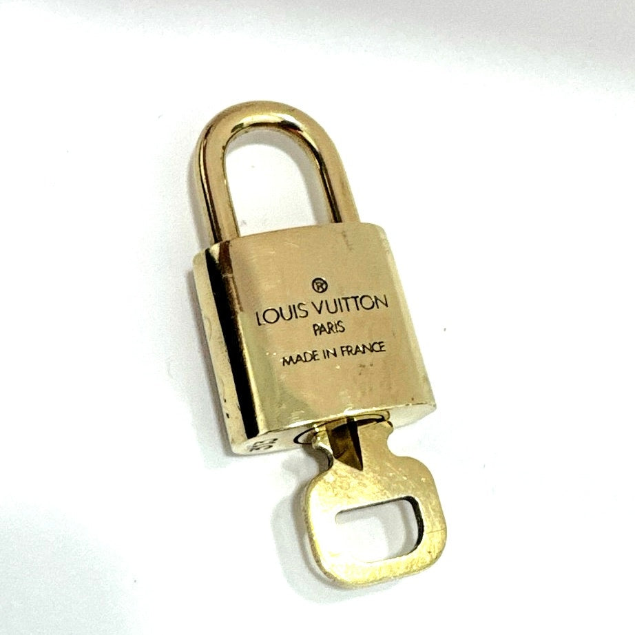 Louis Vuitton Gold Padlock & Key Set  LV Brass Lock 313