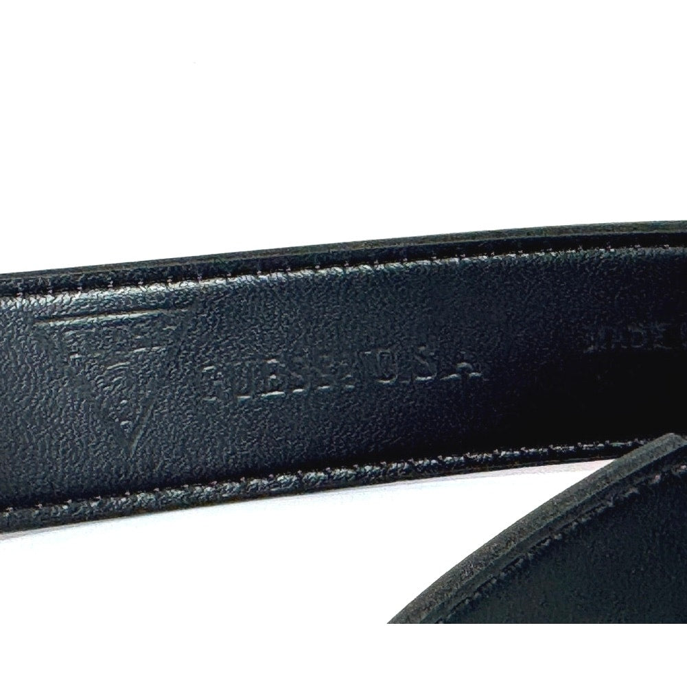 Vintage Guess USA Hot Pink Logo Buckle Belt Medium Y2K
