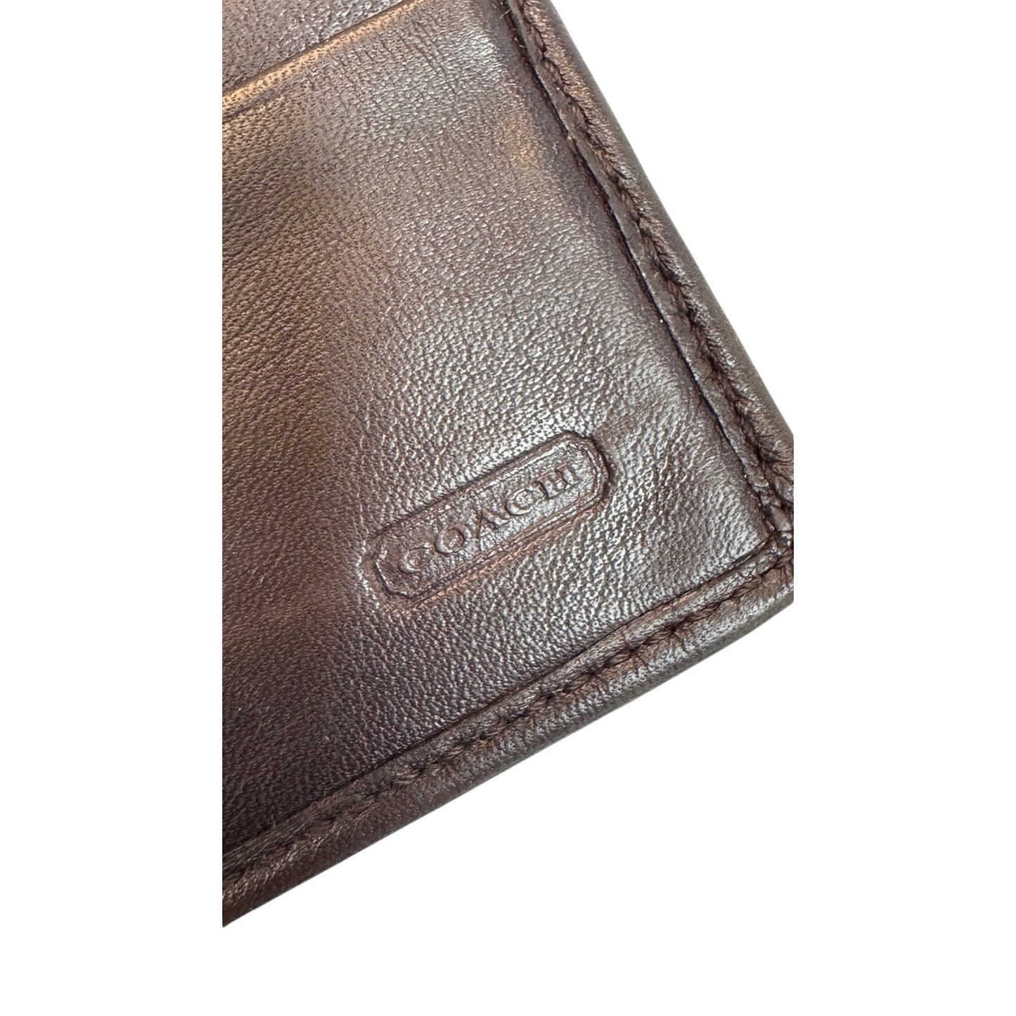 Coach SoHo Brown Burnished Leather Long Wallet