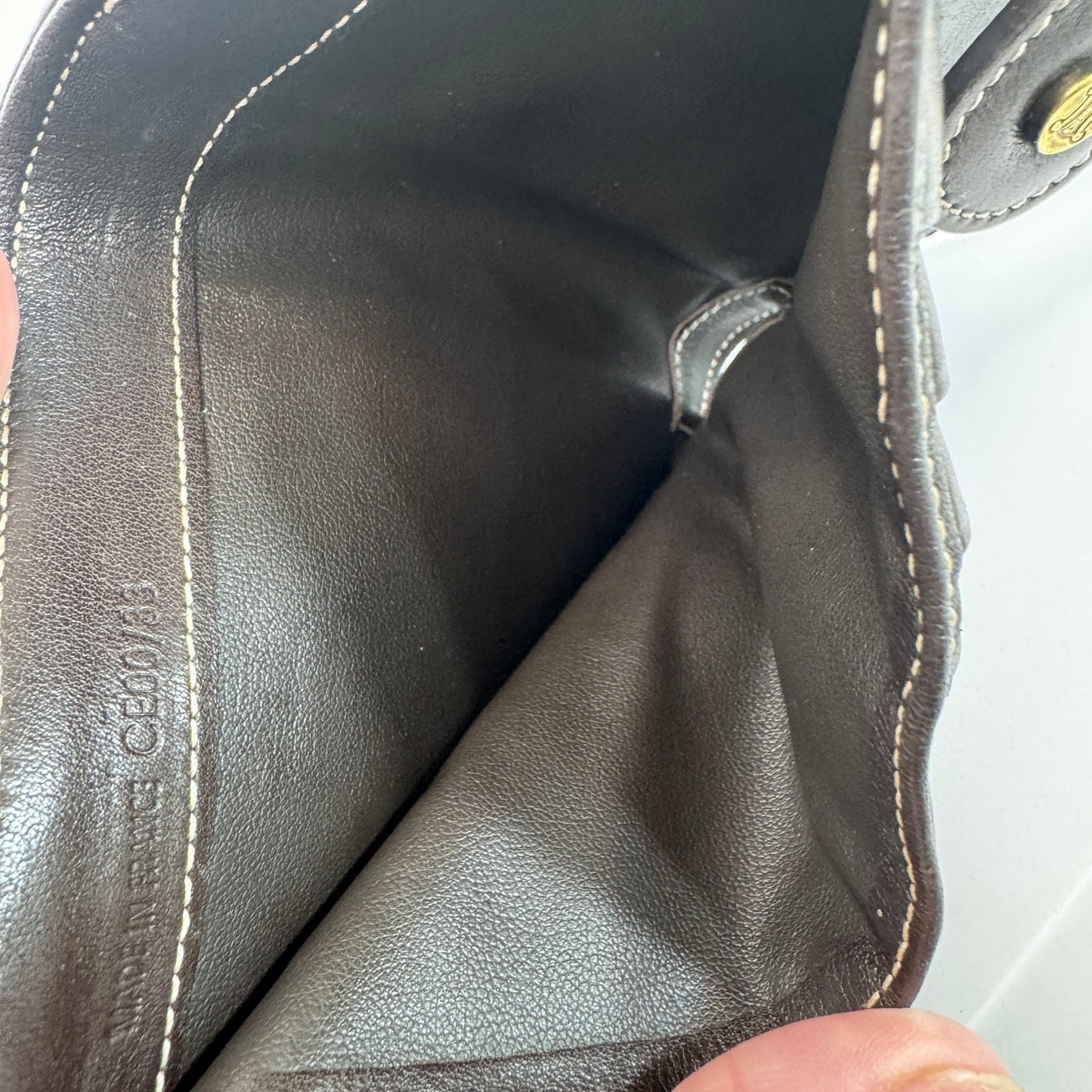 Celine Triomphe Canvas Macadam Compact Wallet