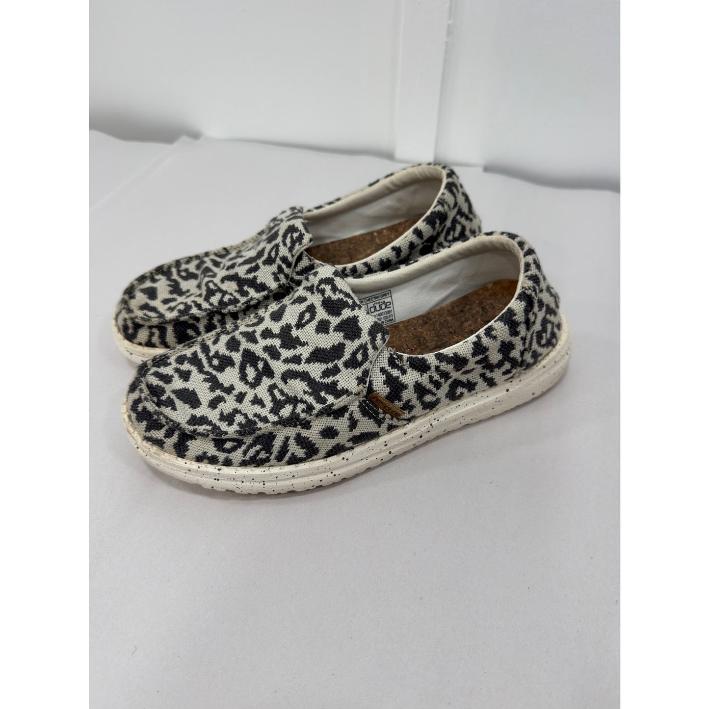 Hey Dude Misty Loafers Cheetah Gray Size 7